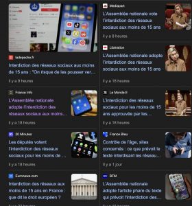 Interdiction des Réseaux Sociaux aux moins de 15 ans en France